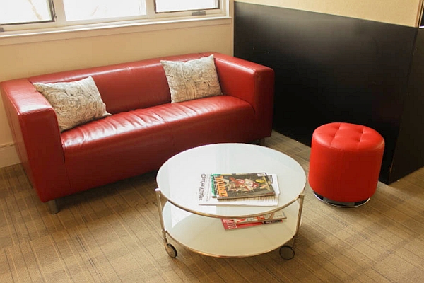 Charles Village Exchange's comfortable lounge area